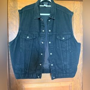 Authentic NRA Gear Mens Concealed Carry Vest Tactical Black Denim USA L 🇺🇸